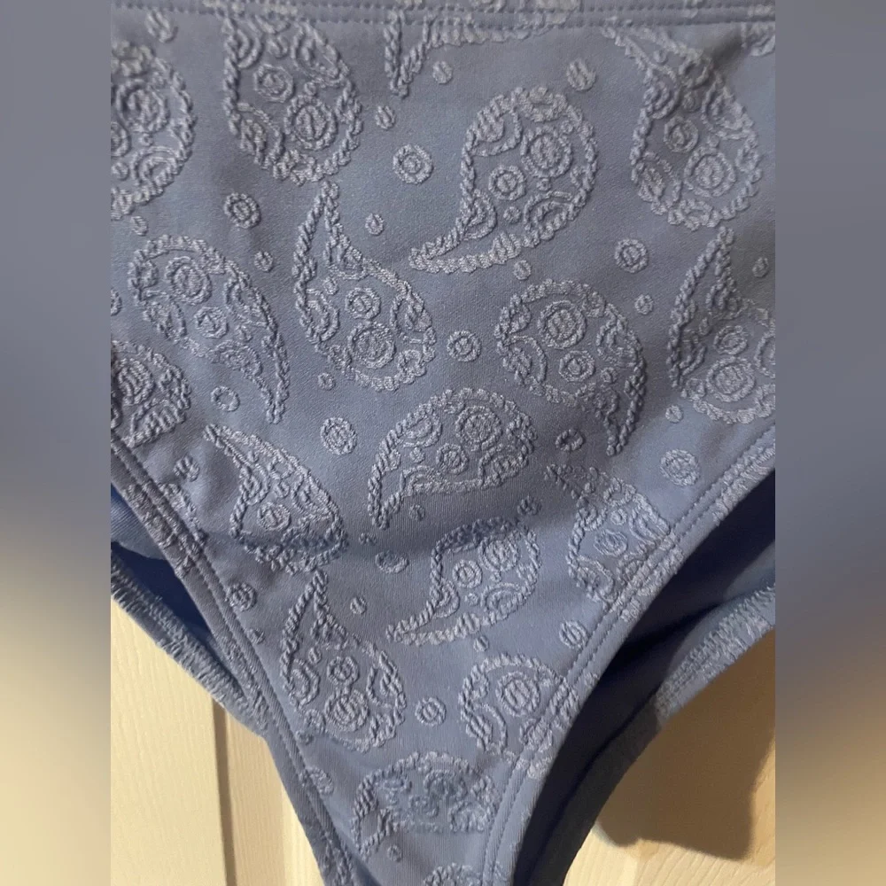 🔥 NWT Jessica Simpson‎ Blue Paisley Bikini Swim Bottoms XL